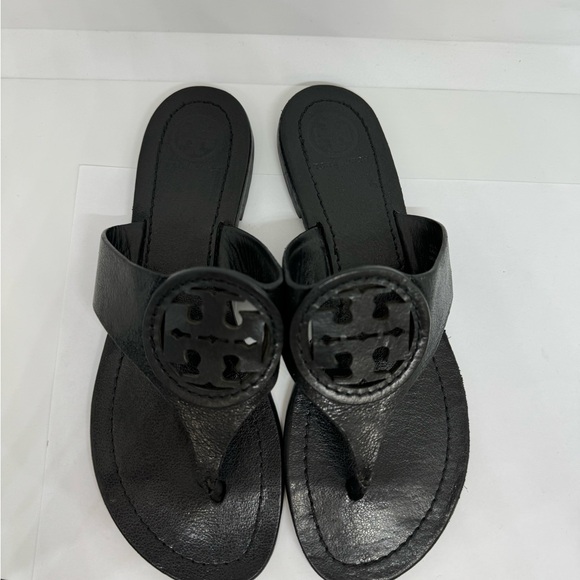 Tory Burch Black Leather Sandals - Picture 4 of 13